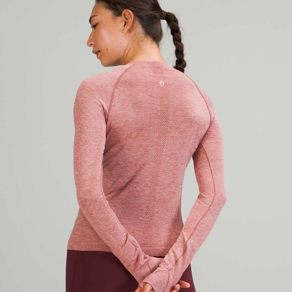 Lululemon  Swiftly Tech Long Sleeve Shirt 2.0 *Race Length Spiced Chai/Pink Rose - Picture 2 of 15
